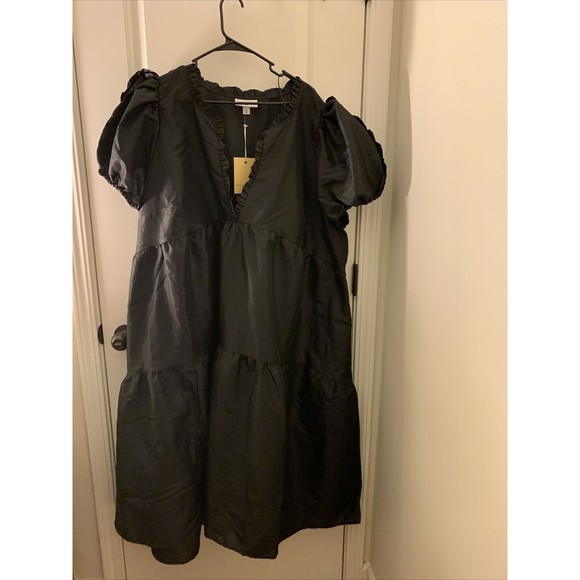 Kika Vargas Women's Fit & Flare Mini Dress Black Size 4X - Picture 1 of 16